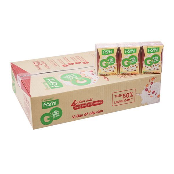 Sữa Đậu Nành Fami Vị Đậu Đỏ Nếp Cẩm (Hộp/200ml)