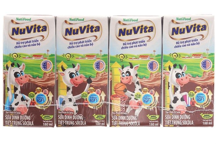 Sữa Dinh Dưỡng Tiệt Trùng Nuvita Hương Socola 180ml