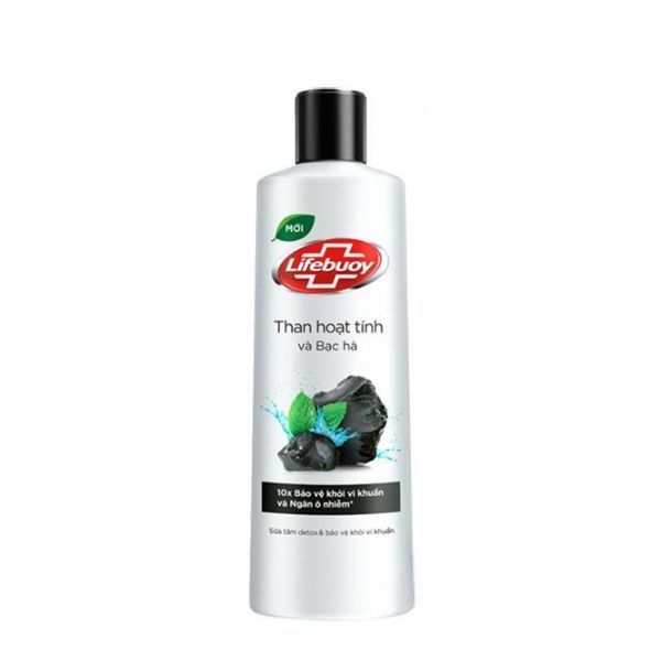 Sữa Tắm Lifebuoy Than Hoạt Tính và Bạc Hà 250g
