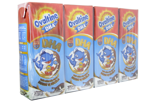 Sữa Tươi Ovaltine DHA+ Hương Vị Socola (180ml/ Hộp)