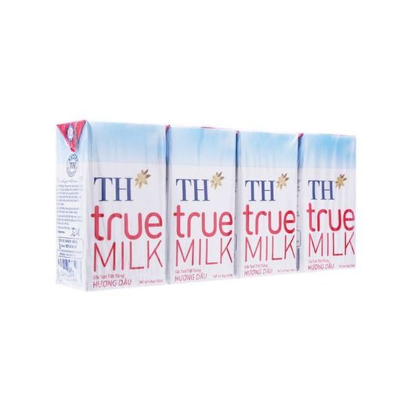 Sữa Tươi Tiệt Trùng Hương Dâu TH True Milk (110ml)