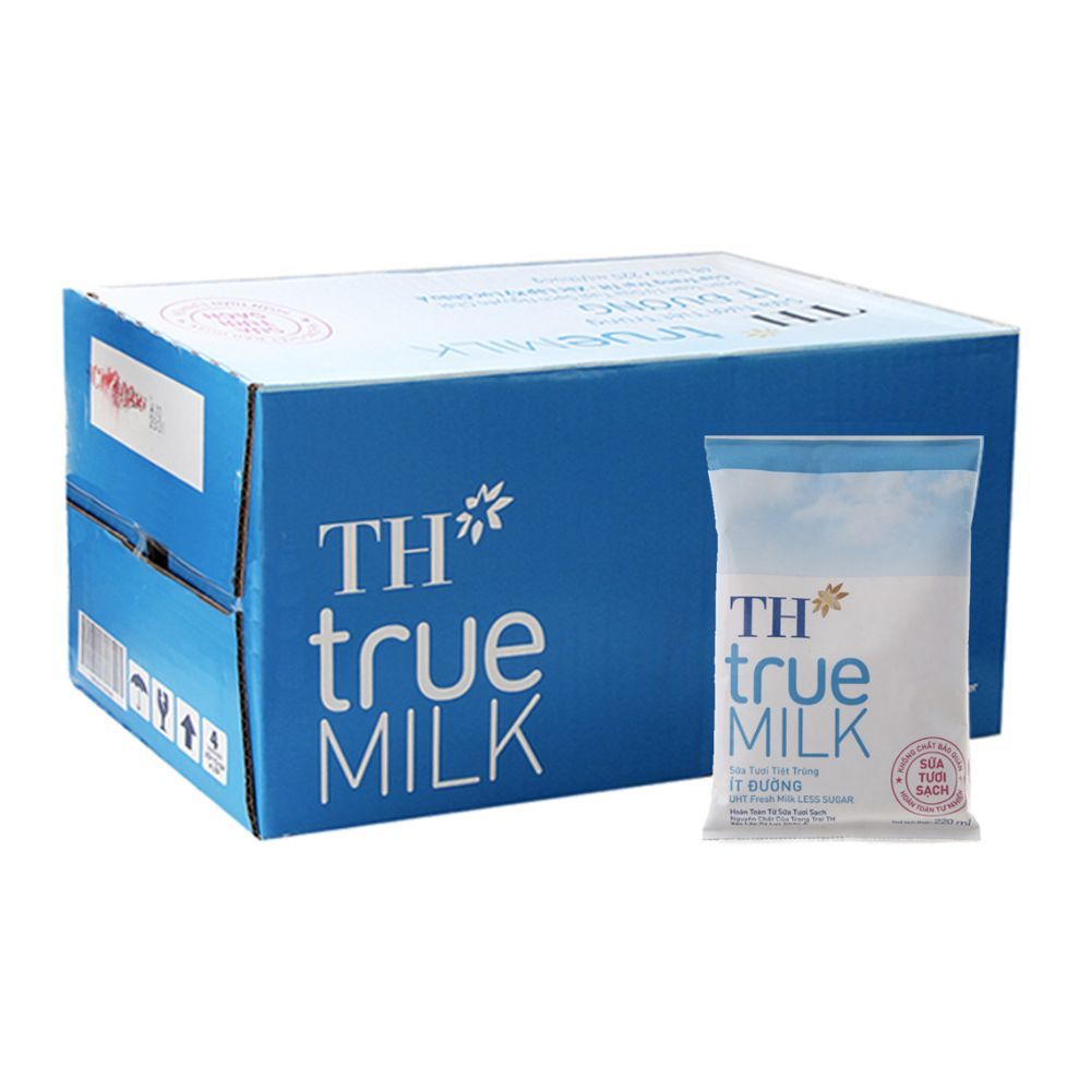 Sữa Tươi Tiệt Trùng Ít Đường TH True Milk (220ml)