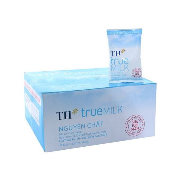 Sữa Tươi Tiệt Trùng Nguyên Chất TH True Milk (220ml)