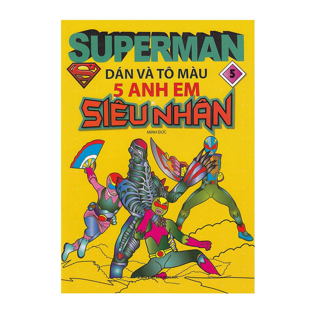 Superman dán và tô màu 5 anh em siêu nhân T5