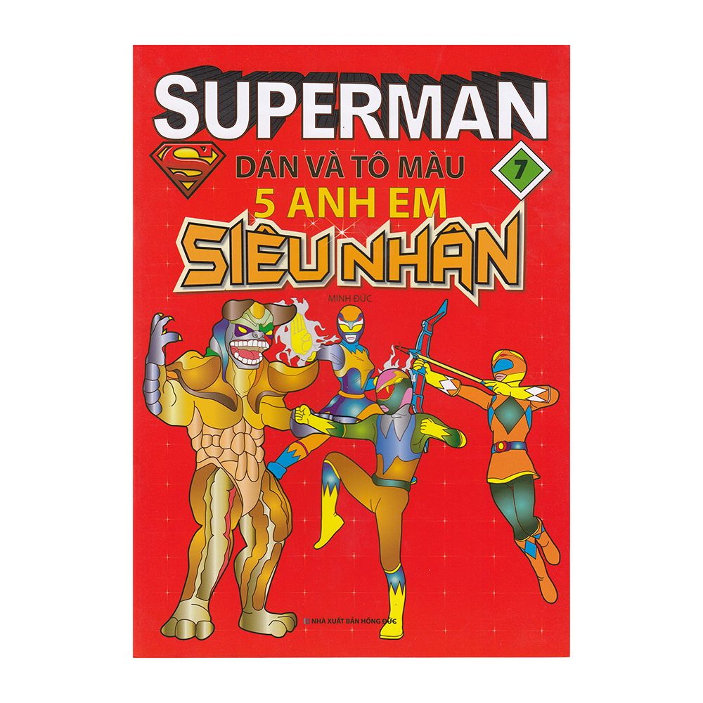 Superman dán và tô màu 5 anh em siêu nhân T7