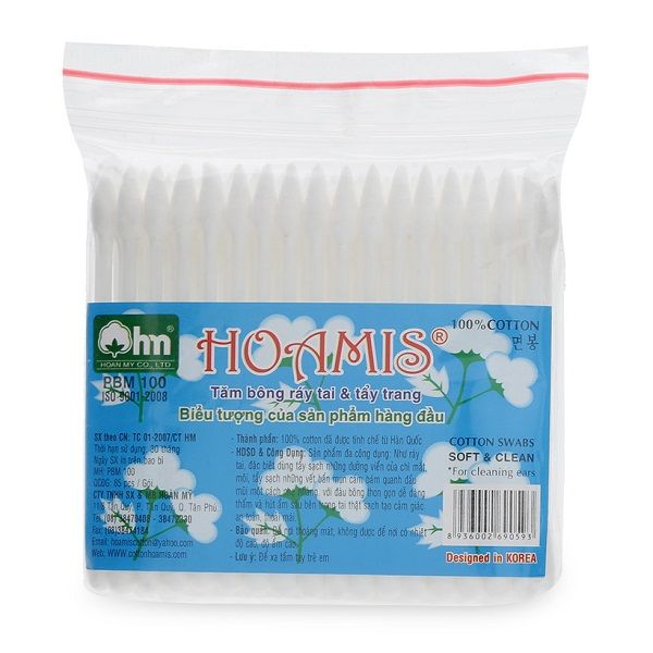 Tăm Bông Hoamis PBM 100 (85 Cây/ Gói)