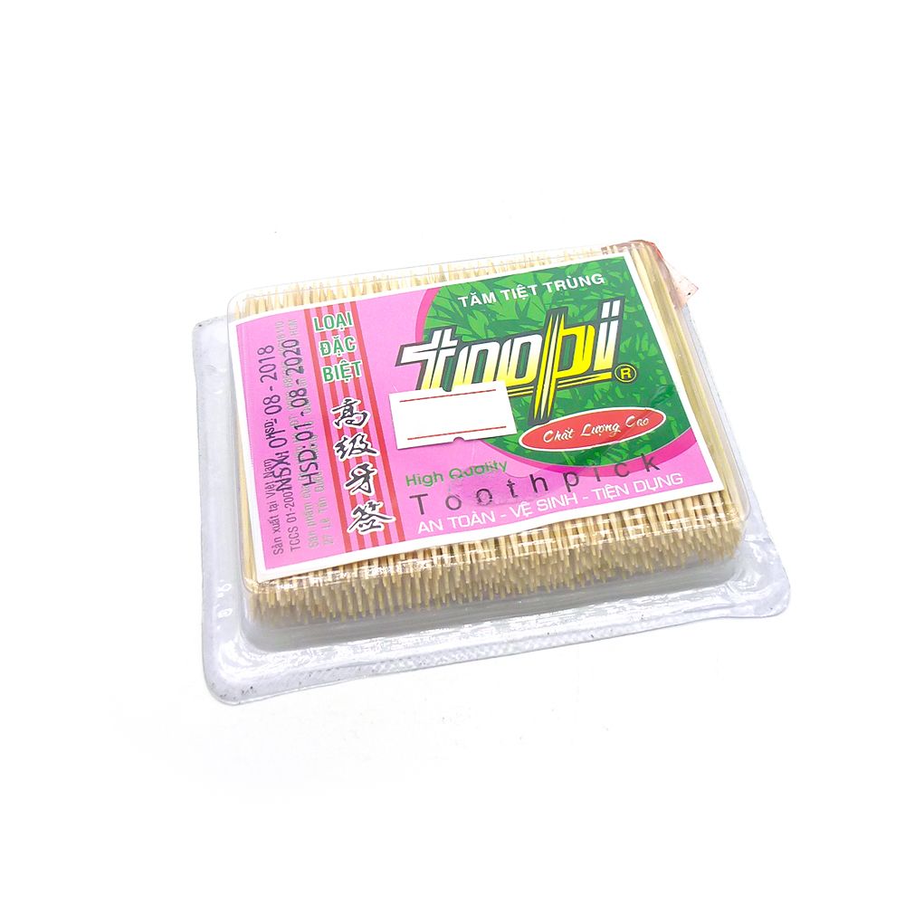 Tăm Tiệt Trùng TooPi - Chất Lượng Cao Gói 50g (350 Cây/Gói)