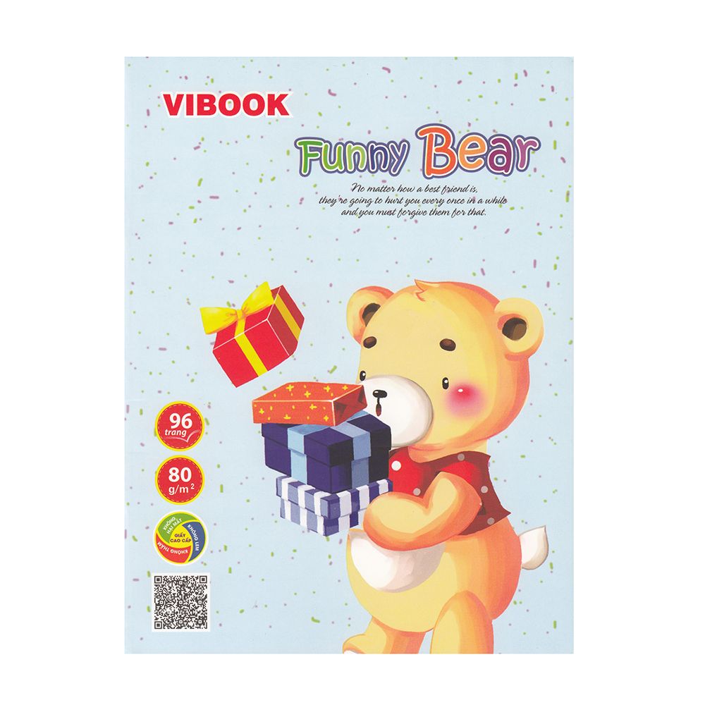 T104R-4 Tập 96tr Happy Funny Bear in caro