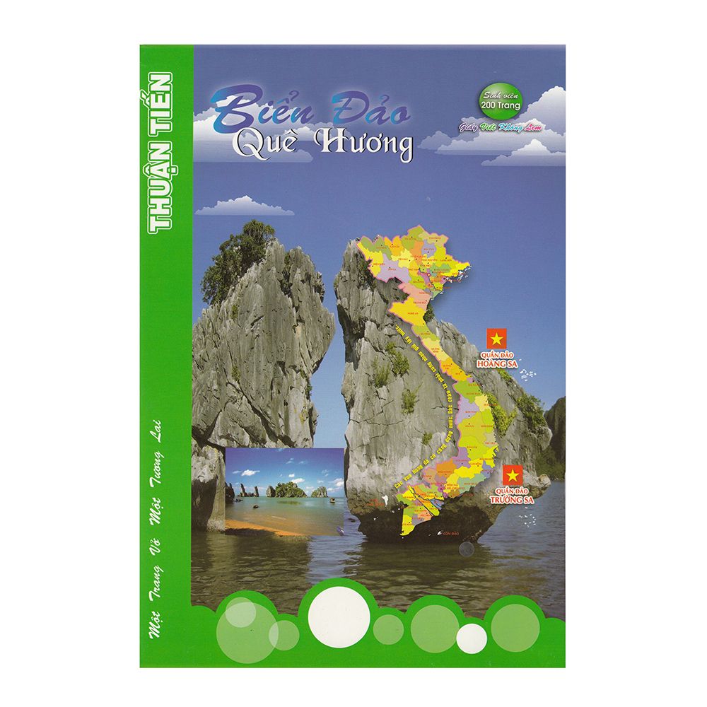 TT01411-O Tập 200T SV VIETNAM MAP + Biển Đảo Quê Hương