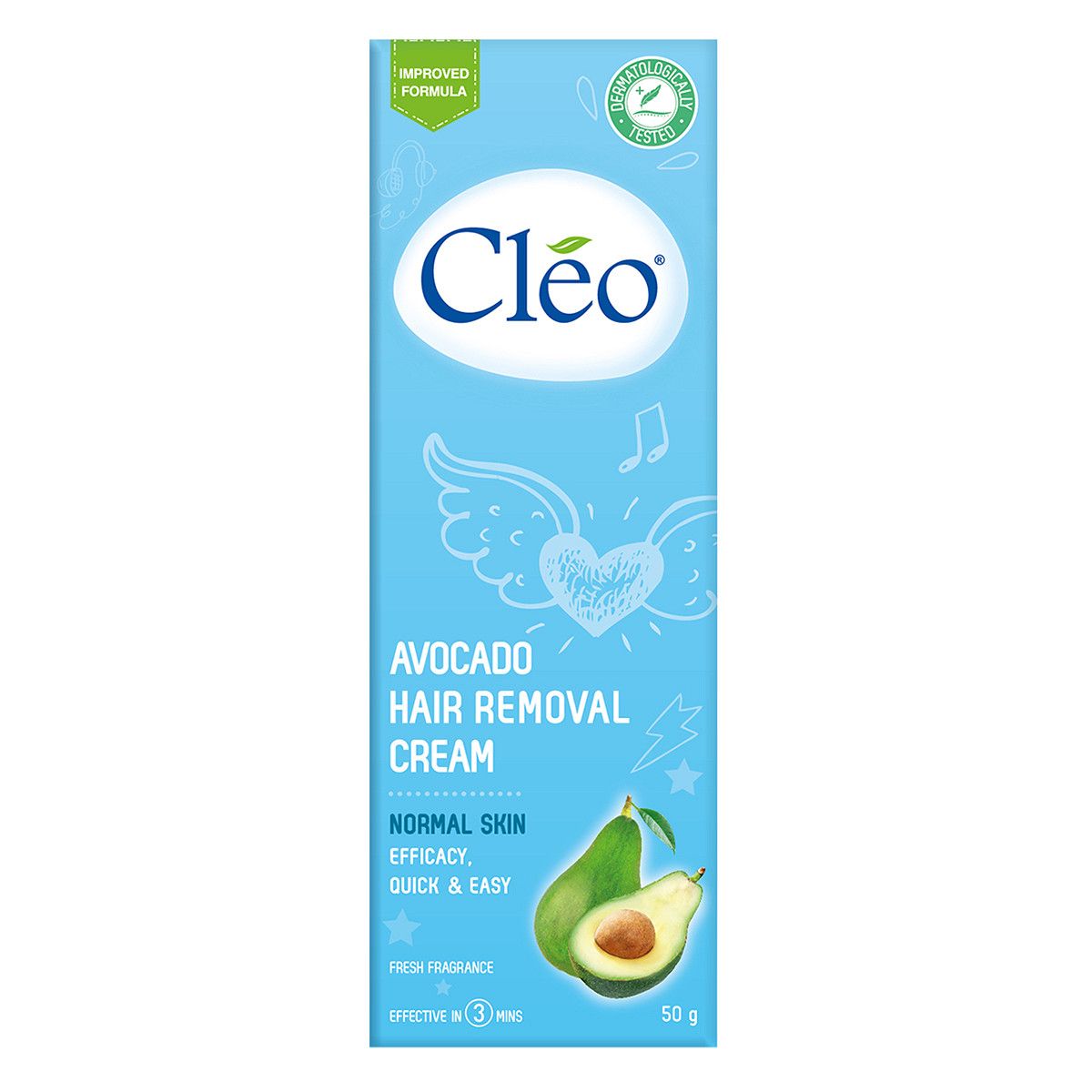 Kem Tẩy Lông Cho Da Thường Cleo Avocado Hair Removal Cream Normal Skin (50g)