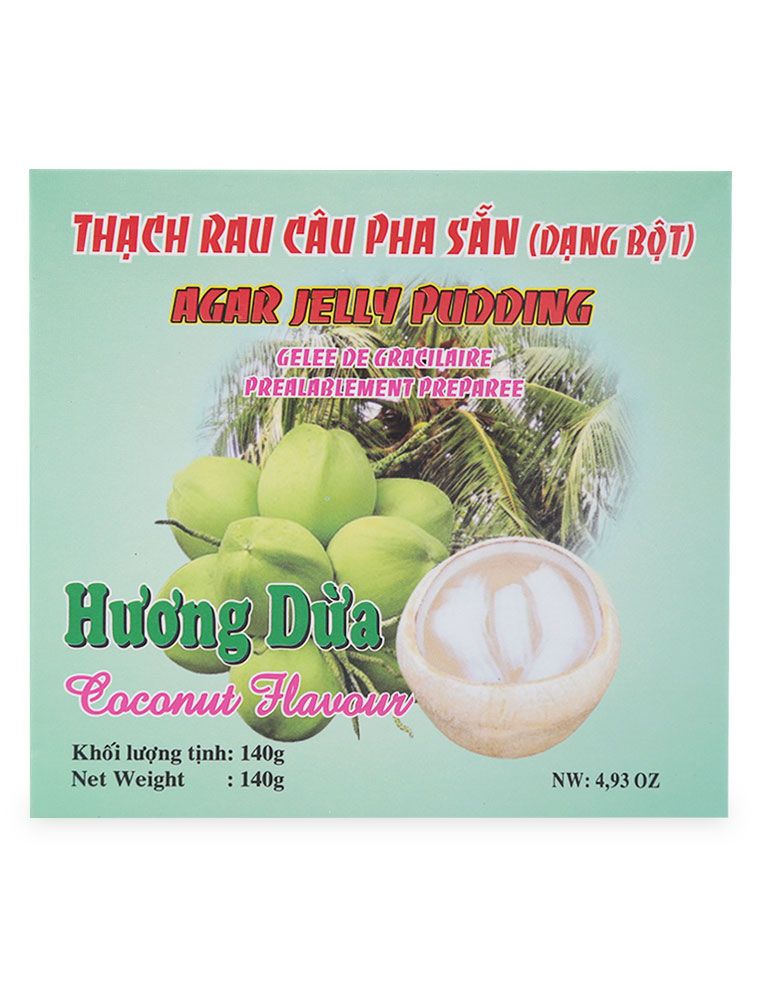 Thạch Rau Câu Pha Sẵn Hương Dừa 3K (Hộp 140g)