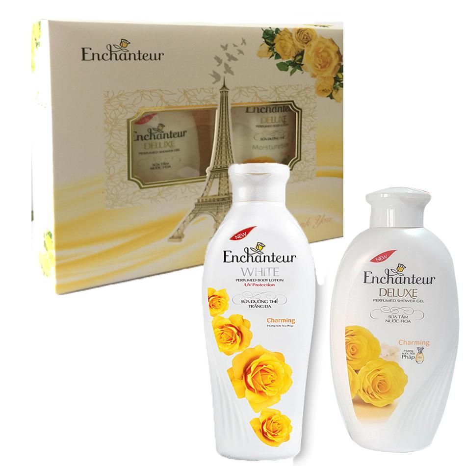 Hộp Quà Tặng Sữa Tắm + Dưỡng Thể Enchanteur Cao Cấp Hương Nước Hoa Pháp
