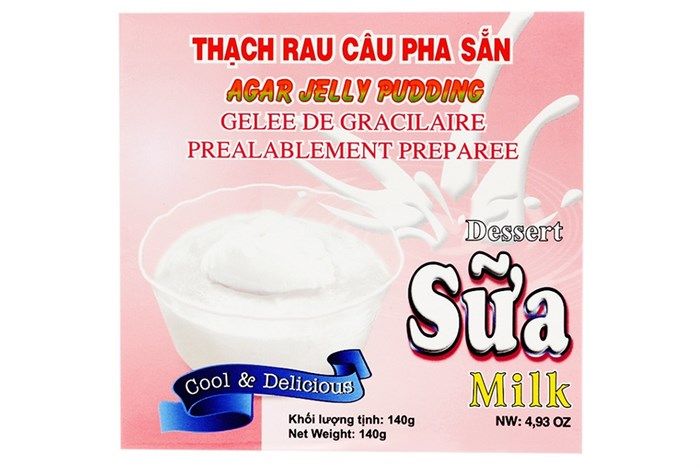 Thạch Rau Câu Pha Sẵn Dạng Bột 3K Hộp (140g) - Hương Sữa