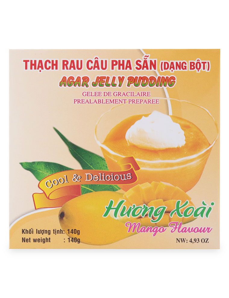 Thạch Rau Câu Pha Sẵn Dạng Bột 3K Hộp (140g) - Hương Xoài