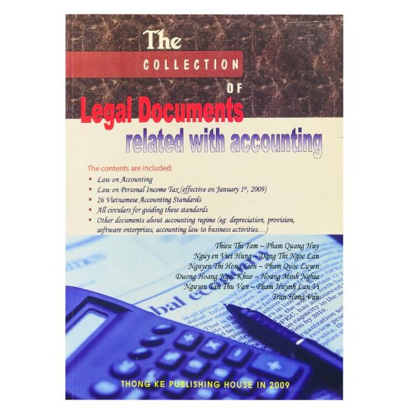 The Collection Of Legal Documents Related With Accounting