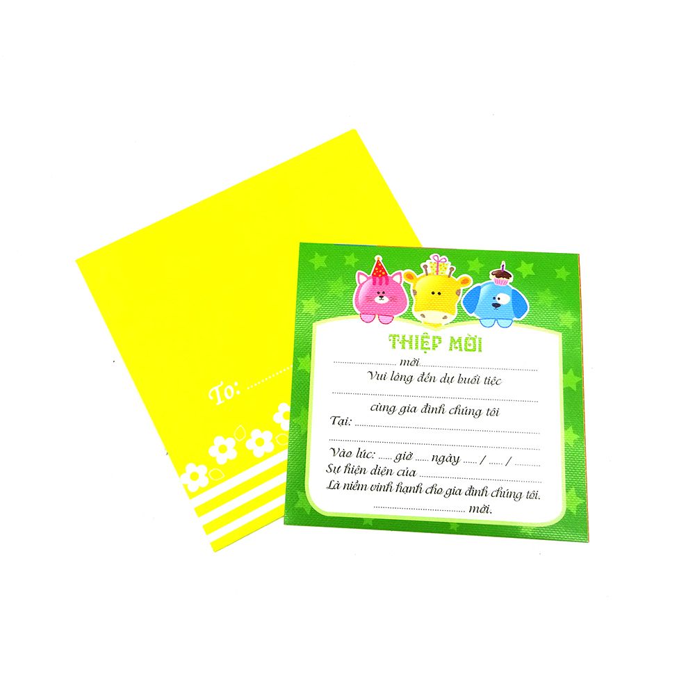 Thiệp Mời Sinh Nhật Hình Vuông GL-1232