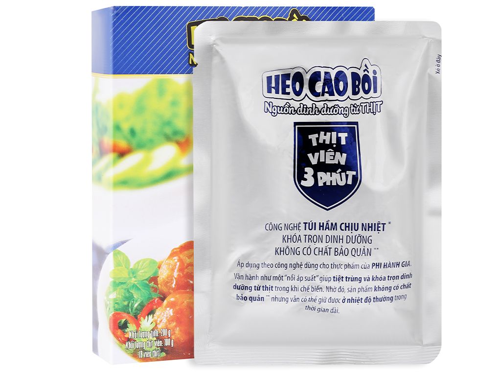 Heo Cao Bồi Thịt Viên 3 Phút - Gói 200gr