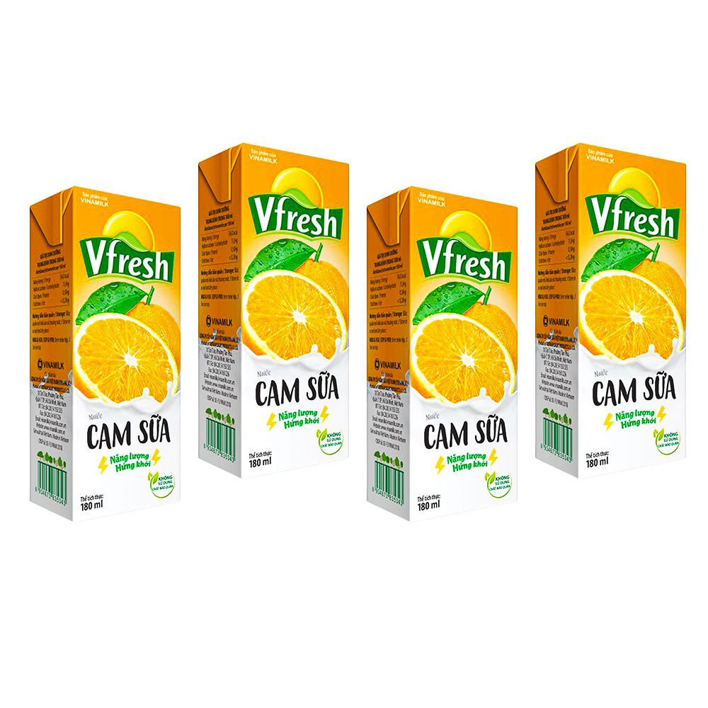 Thức Uống Dinh Dưỡng Cam Sữa Vfresh (180ml)