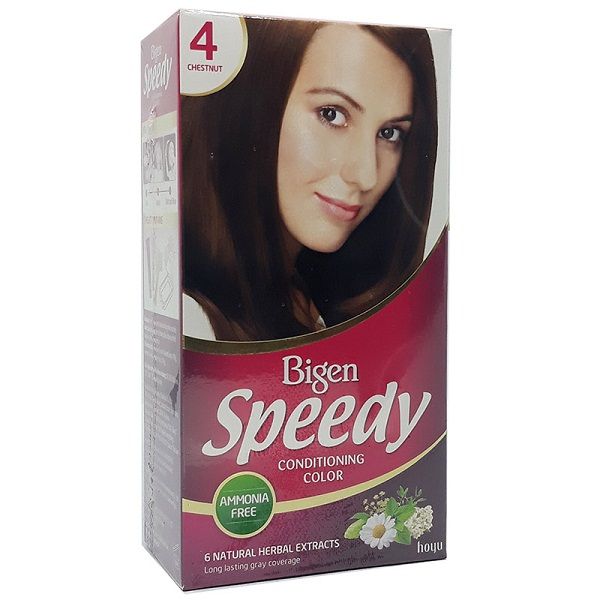 Thuốc Nhuộm Tóc Thảo Dược Bigen Speedy 4 Chestnut Nâu Hạt Dẻ