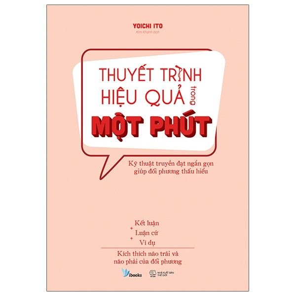 Thuyết Trình Hiệu Quả Trong Một Phút - Kỹ Thuật Truyền Đạt Ngắn Gọn Giúp Đối Phương Thấu Hiểu (Sắp Phát Hành)