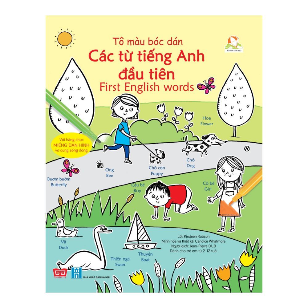 Tô Màu Bóc Dán - Các Từ Tiếng Anh Đầu Tiên First English Words