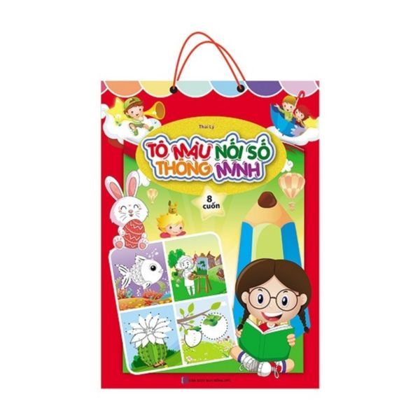 Tô màu nối số thông minh(túi 8 cuốn)