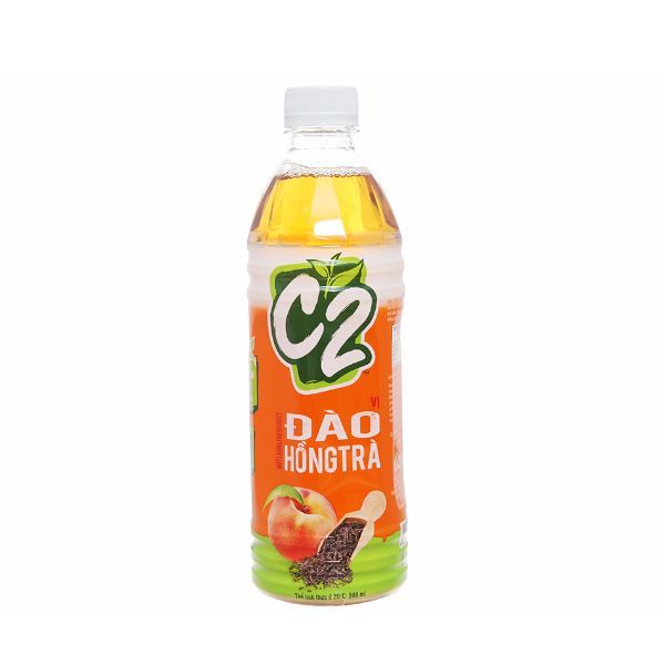 Trà C2 hồng trà đào 500ml * 24 chai
