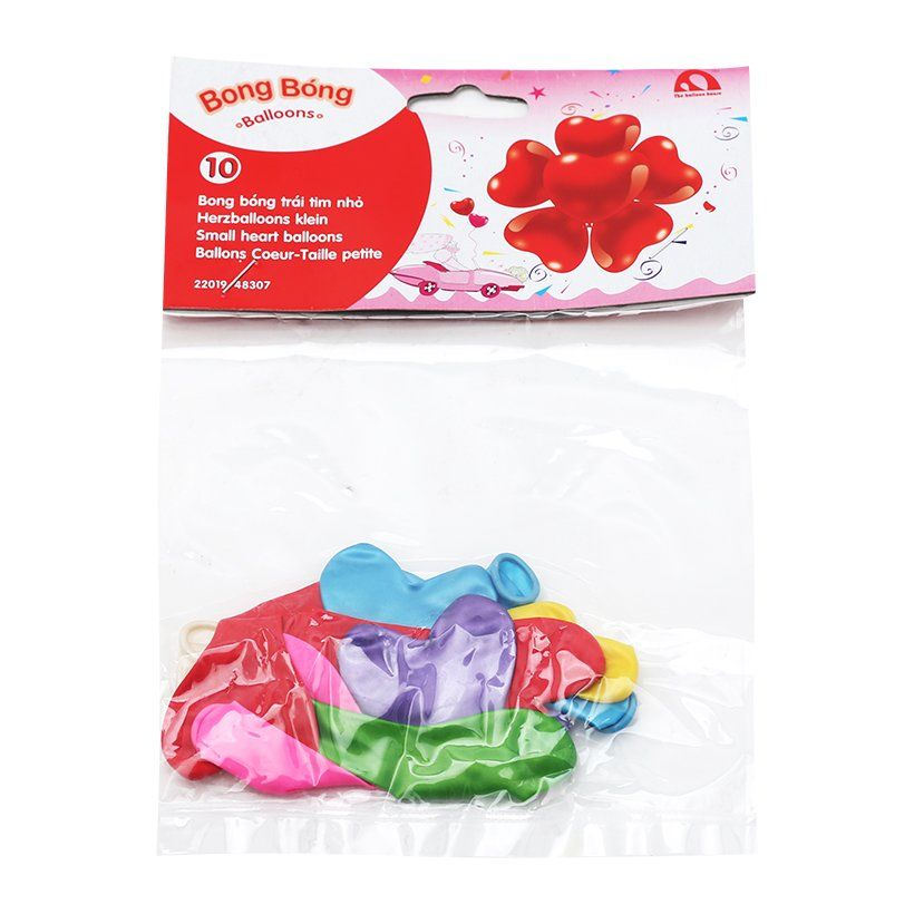 Bong Bóng Trái Tim Trung ( Bịch 5 Cái )