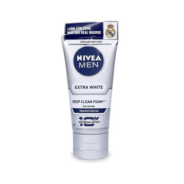 Sữa Rửa Mặt Nivea Men Extra White Sáng Da Và Kiểm Soát Nhờn 50g