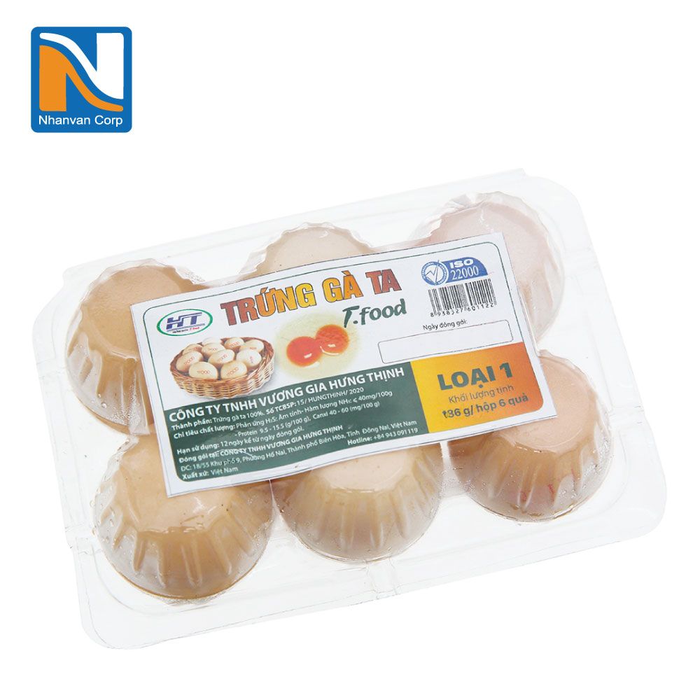 Trứng Gà Ta Hộp 6 Quả - T.Food