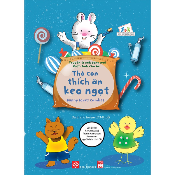 Truyện Tranh Song Ngữ Anh - Việt Cho Bé - Thỏ Con Thích Ăn Kẹo Ngọt
