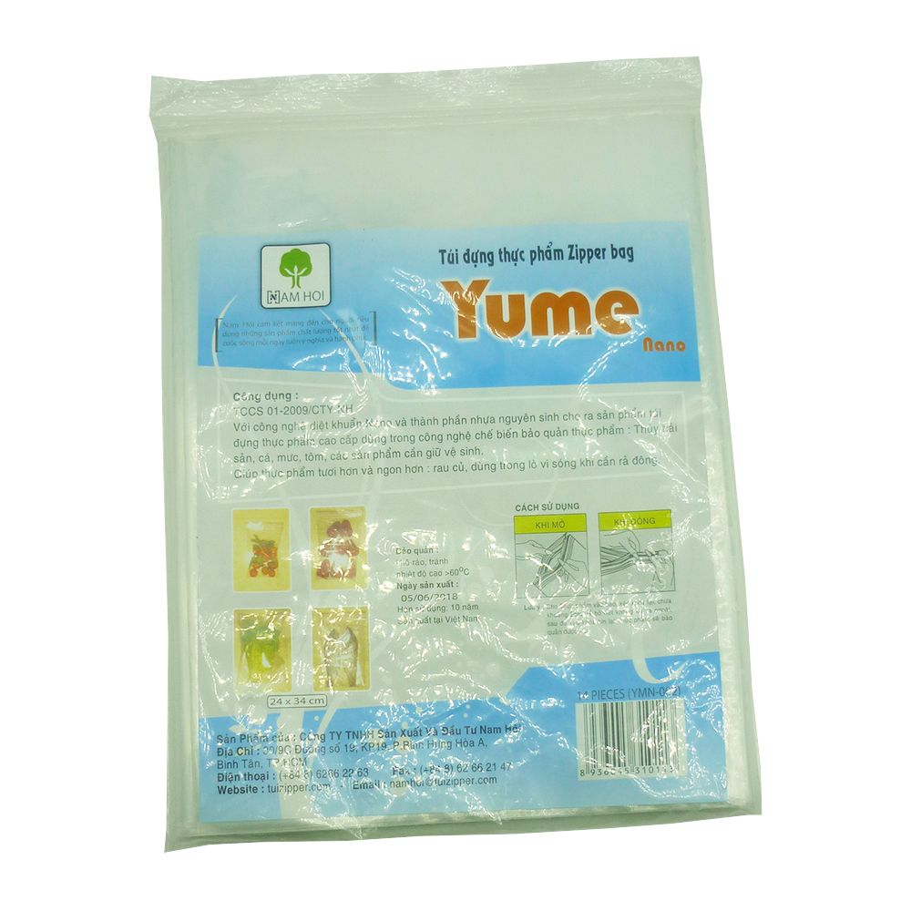 Túi Ziper Đựng Thực Phẩm Yume (24 x 34cm)