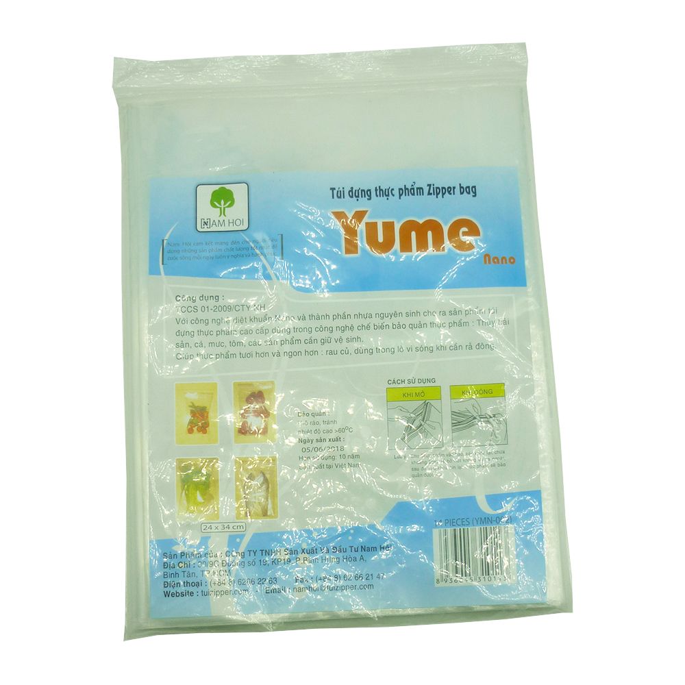  Túi Ziper Đựng Thực Phẩm Yume (24 x 34cm) 