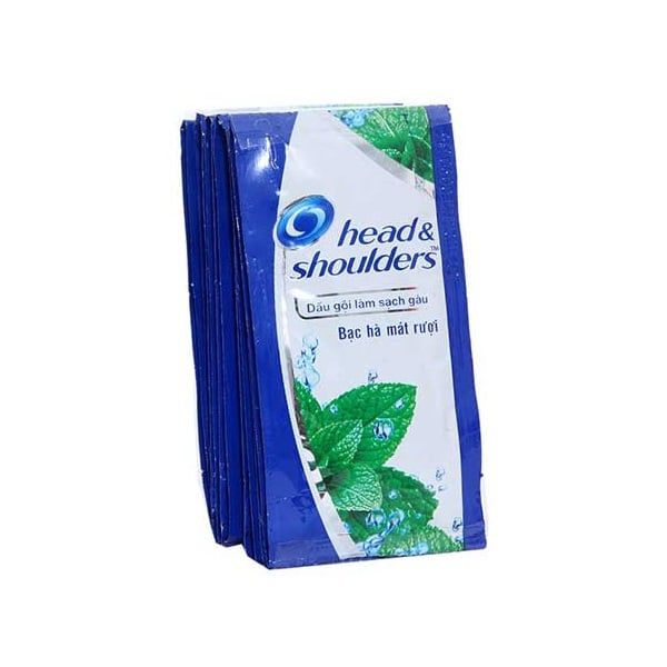 Dầu Gội Sạch Gàu Head & Shoulders Bạc Hà Mát Rượi (12 Gói x 6g)