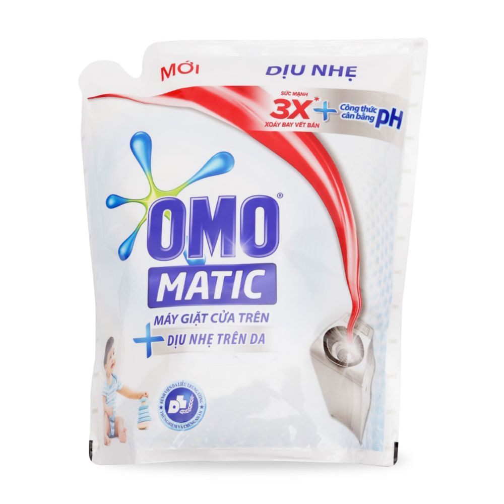 Nước Giặt Omo Matic Cho Máy Giặt Cửa Trên Và Dịu Nhẹ Trên Da (2.3L)