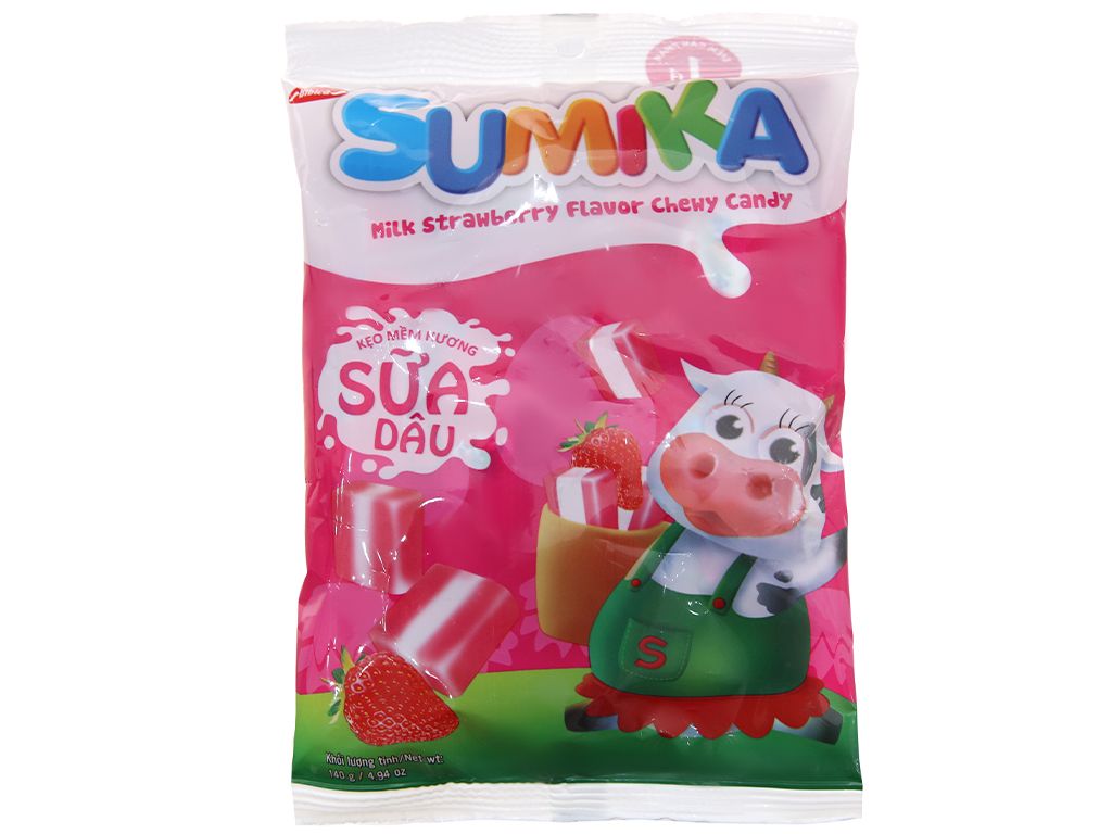Kẹo mềm Sumika sữa dâu túi 275g*24