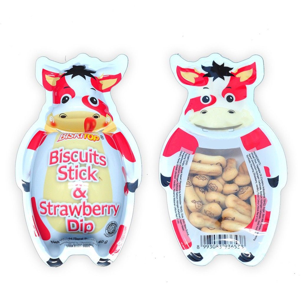 Bánh Quy Chấm Kem Vani Biscuits Stick & Strawberry Dip - 35g
