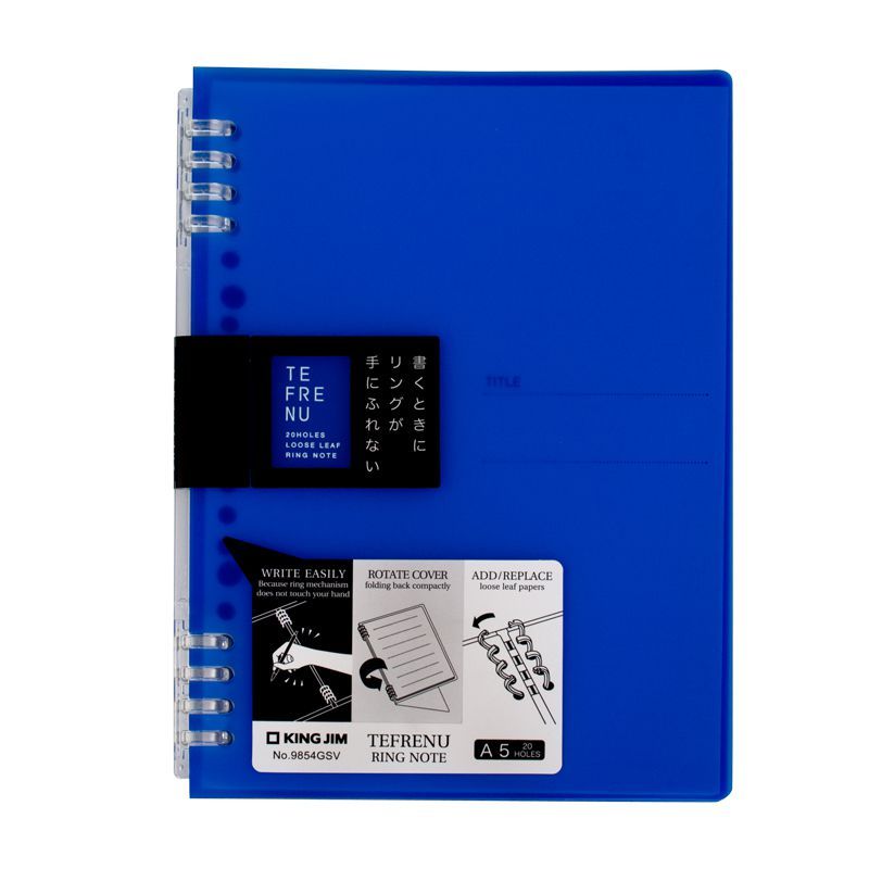 KJ130011-Bìa ghi chép 9854GSV-A5-20 lỗ-Blue