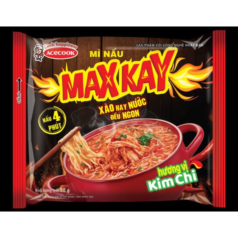 Mì Nấu Maxkay Vị Kim Chi - Gói 80gr