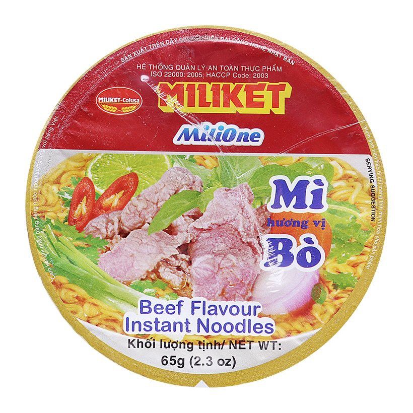 Mì Hương Vị Bò - Miliket - Colusa - 65g