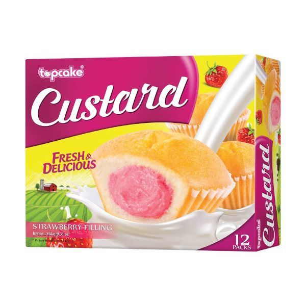 Bánh Nhân Kem Dâu Custard (264g)
