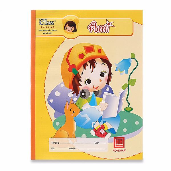 Tập Học Sinh Hồng Hà Class Ami 4 Ô Ly Vuông (96 Trang)