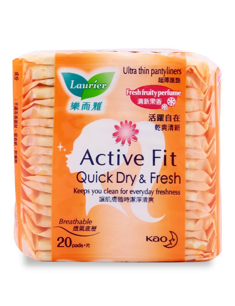  Băng Vệ Sinh Hằng Ngày Laurier Active Fit Hương Trái Cây Gói 20 Miếng 