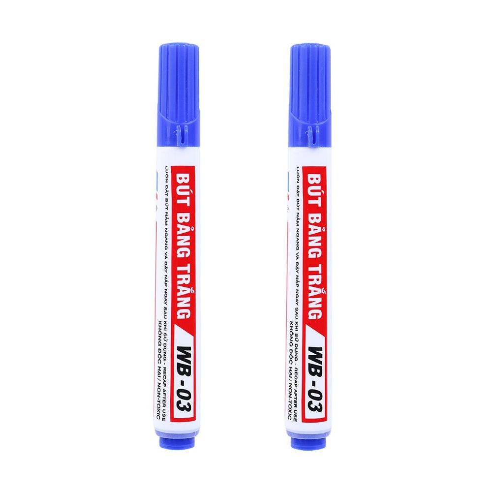 Vỉ 2 Bút Lông Bảng Thiên Long WB-03 - Xanh