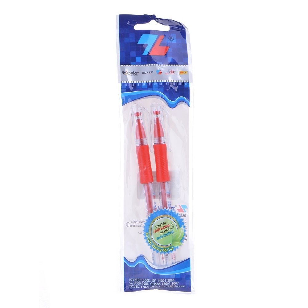 Vỉ 2 Cây Bút Thiên Long Màu Đỏ GEL-08