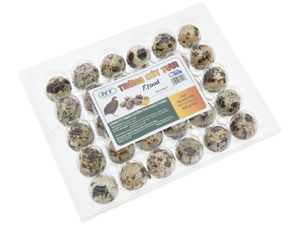 Trứng Cút Hộp 30 Quả - T.Food