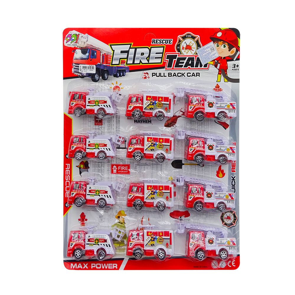 Vỉ Xe Fire Rescue Team 991-1B (12 Chiếc)