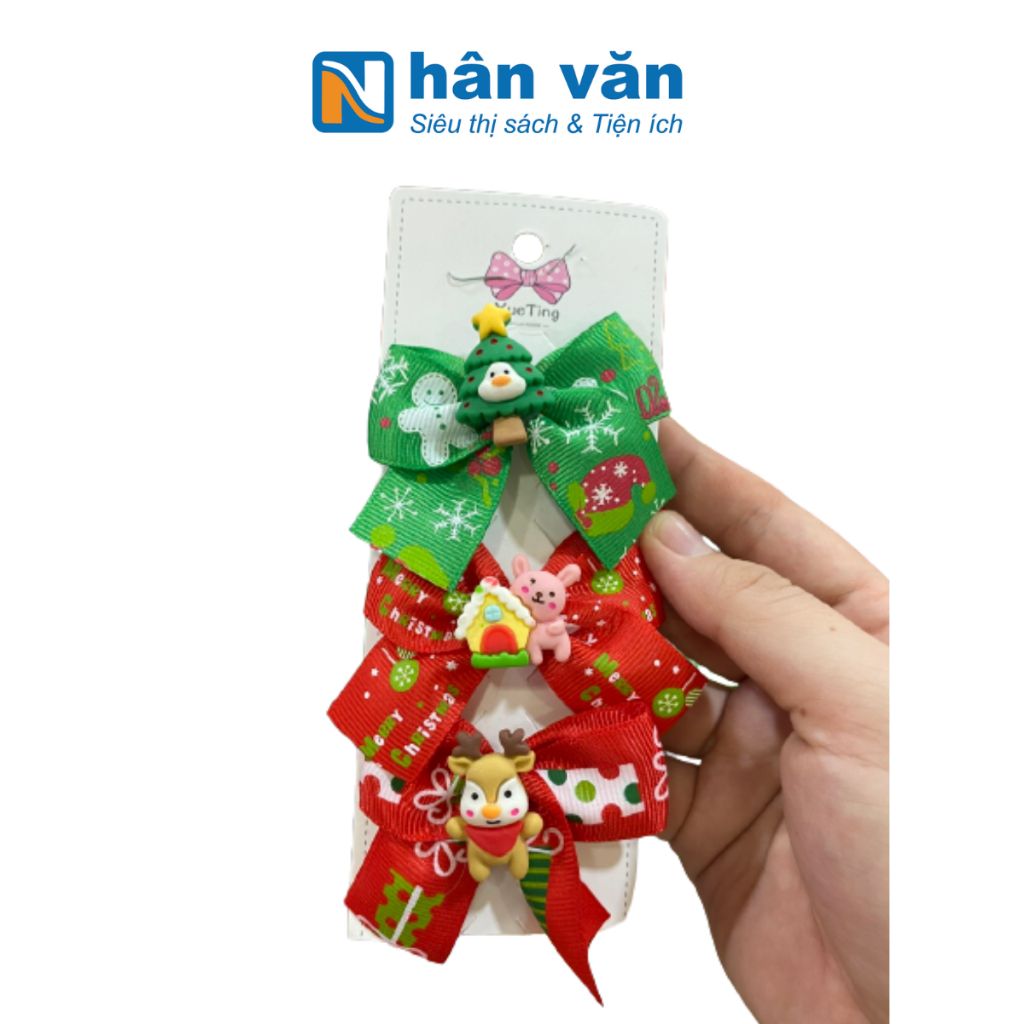  1 Kẹp Tóc Nơ Noel 