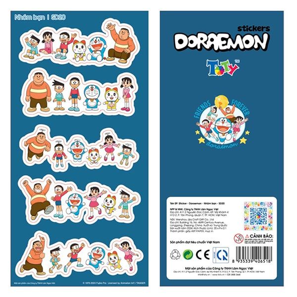 Sticker - Doraemon - Nhóm bạn - SD20