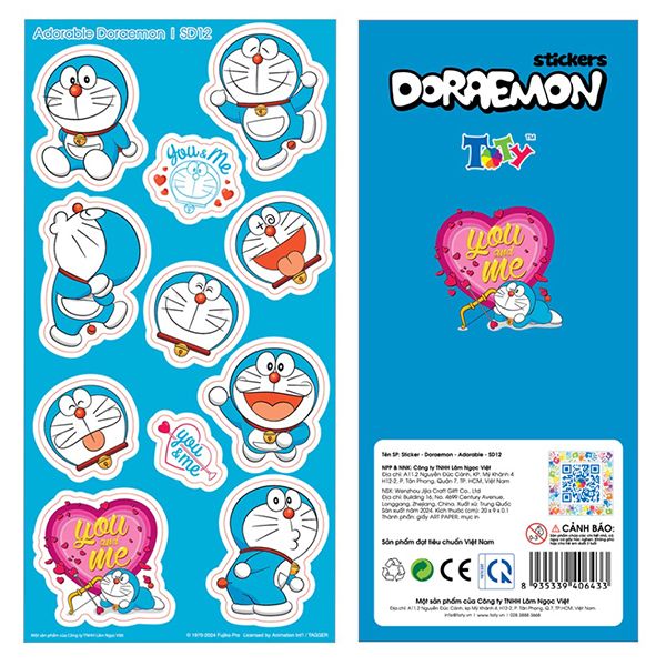 Sticker - Doraemon - Adorable - SD12